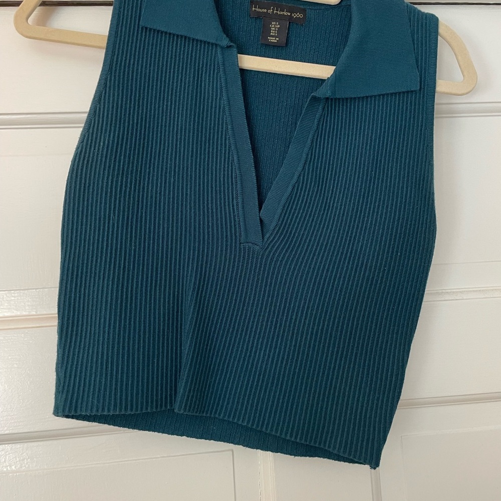 House of Harlow 1960 Teal Knit Top